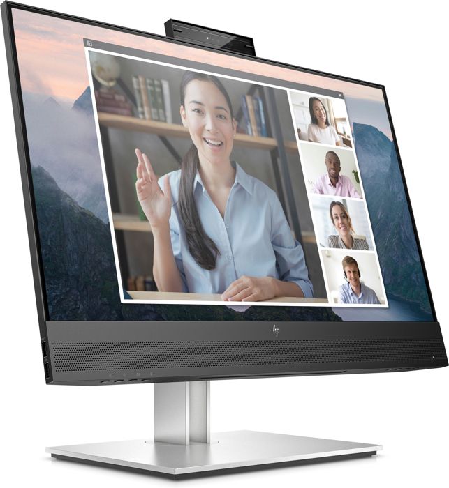 Hp e24mv g4 23,8" full hd 5 ms zwart, zilver