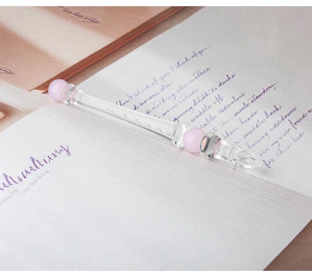 MajoJohn Crystal Glass Dip Pen Set – For Enthusiasts, Planning, Drawing & DIY Projects