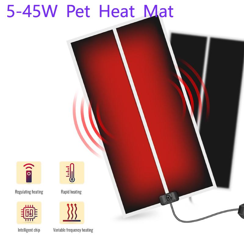5W/7W/14W/20W/28W/35W/45W Pet Heating Pad Reptile Electric Blanket Warm Adjustable Temperature Controller Incubator Mat Tools