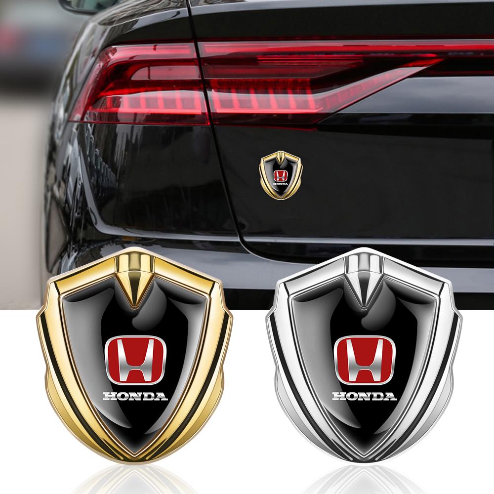 3D Metal Car Badge Stickers Body Trunk Emblem Decoration Decal For Honda Civic Accord Fit Jazz Pilot CRV Odyssey Passport City