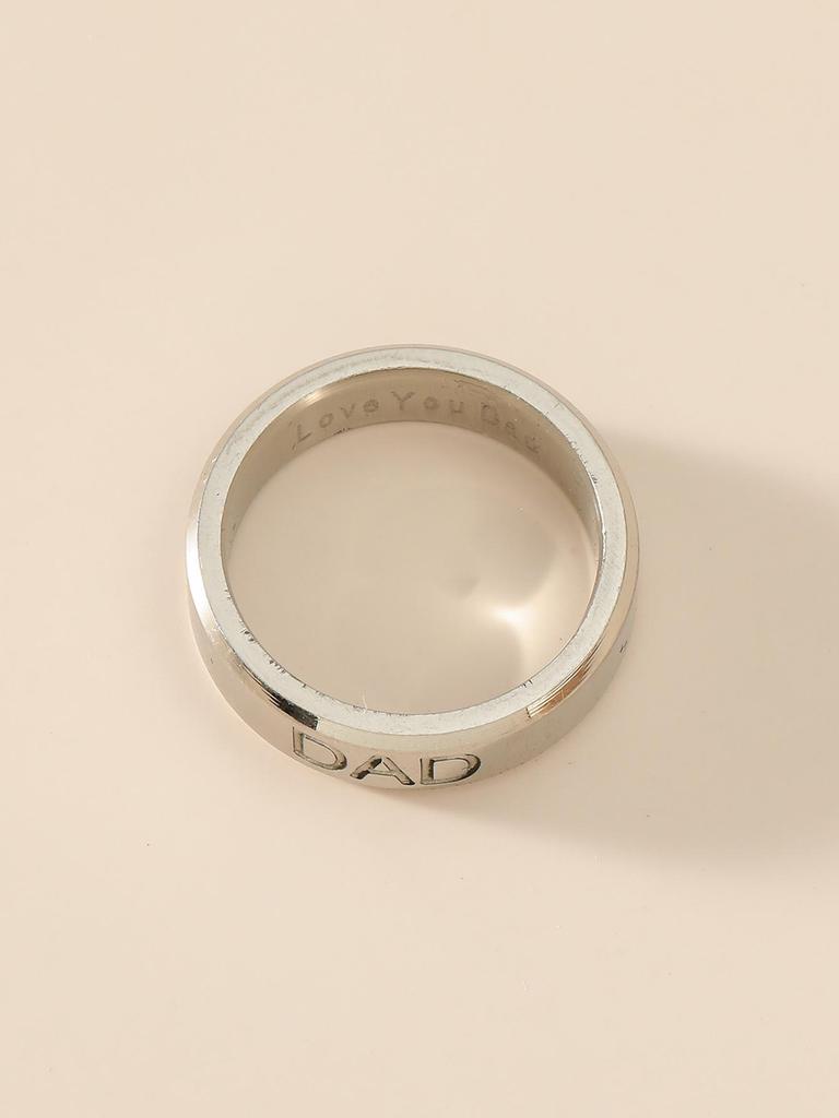 Elegant European and American Fashion Jewelry Stainless Steel DAD Ring.