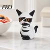 Cute Spooky Holiday Decoration Halloween Black Cat Figurine, Mini Witch/Zombie/Pumpkin Kitten Statue, Resin Table Tabletop Ornament for Mantel