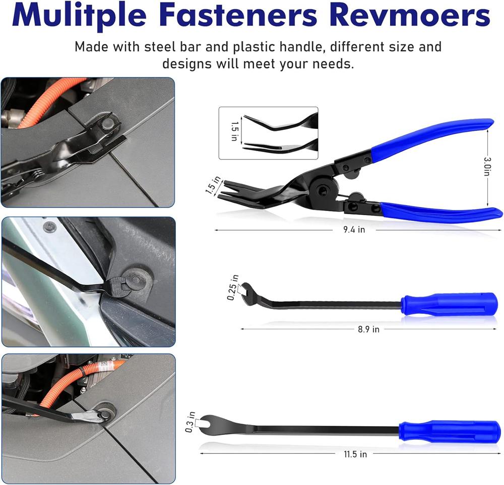 Trim Removal Tool Kit 330Pcs Car Removal Tool Kit Pry Tool Set Auto Clip Pliers Panel Door Radio Dash Window Bumper Adhesive