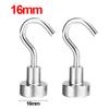 10/1Pcs Wall Strong Magnetic Hooks Multi-Purpose Heavy Duty Neodymium Magnet Hook Kitchen Bathroom Storage Keys Hanging Holder