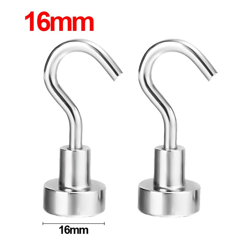 10/1Pcs Wall Strong Magnetic Hooks Multi-Purpose Heavy Duty Neodymium Magnet Hook Kitchen Bathroom Storage Keys Hanging Holder