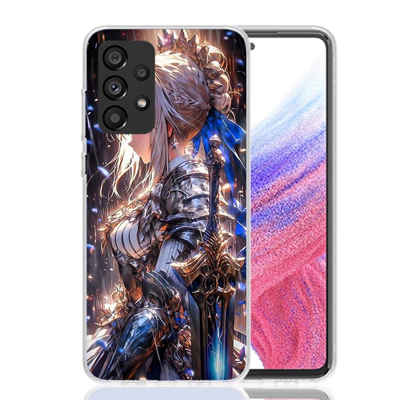 Fate Zero Stay Night Saber Phone Case For Samsung Galaxy A17 A16 A14 A15 A13 A57 A56 A54 A55 A53 A37 A36 A34 A35 A33 A26 A24 A25