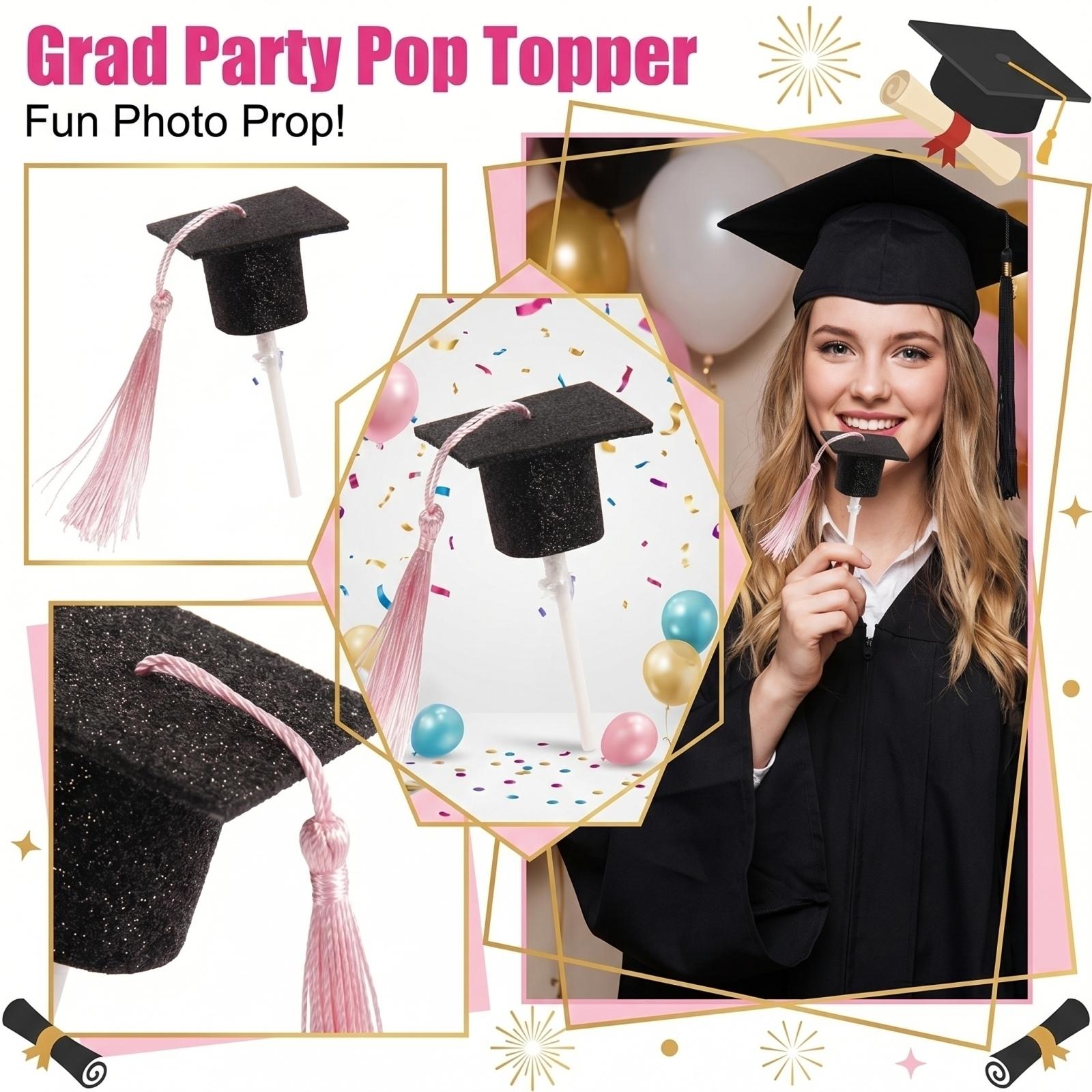 

Graduation Lollipop Hat Decoration Bachelor s Hat Graduation Party Funny Photo Props Decoration (Excluding Lollipops) One Size