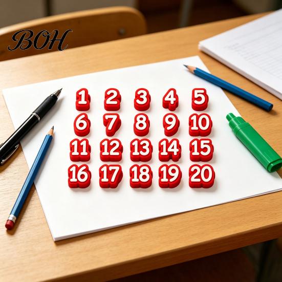 Classroom Pencil Organizer 1-20/1-30/1-50 Numbered Toppers, Reusable Labels Identification System for Teachers, Tracking Markers School Organization