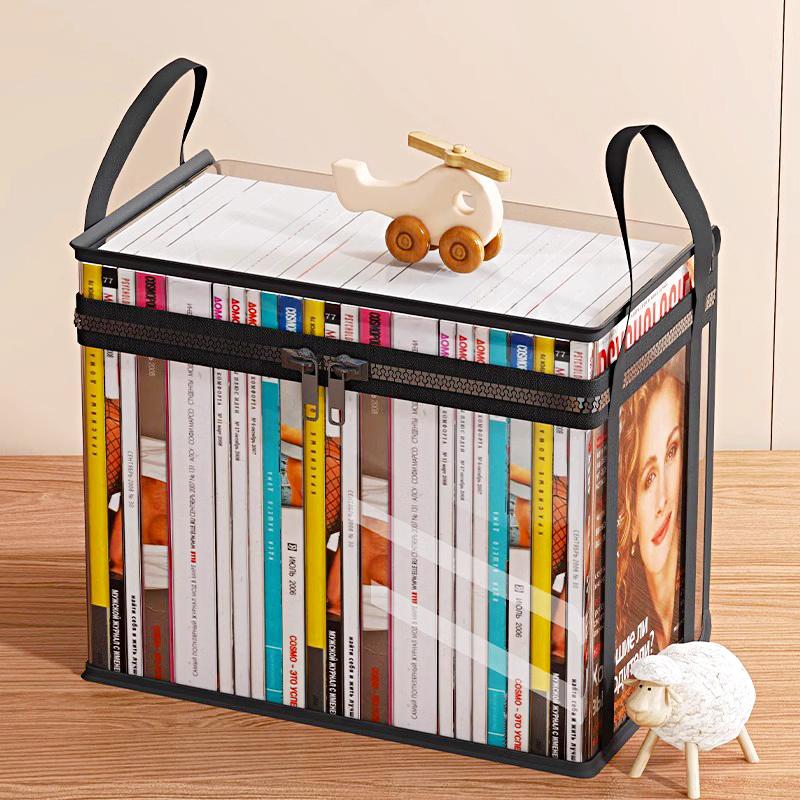 1/2pcs Storage Bag Dust-Proof Toy&Book Large Capacity PVC Multifunctional Storage Box Portable with Handle Foldable
