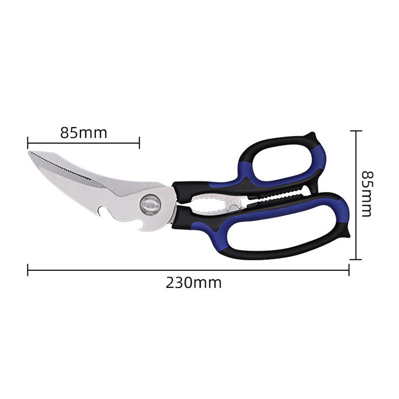 Stainless Steel Blade Household Multifunction Pptpr Handle Seafood Vegetables Chicken Bone Kitchen Scissors Multi Purposetool