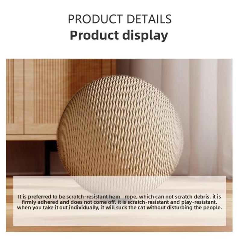 Elephant Shaped Cat Scratcher Solid Wood Stable Triangular Sisal Ball Toy for Home Pet Cats