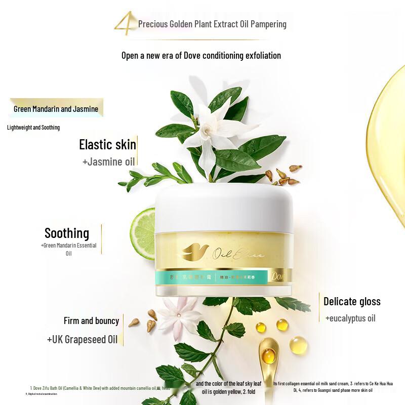 

Dove Essential Oil Cream Scrub (Green Orange & Jasmine)