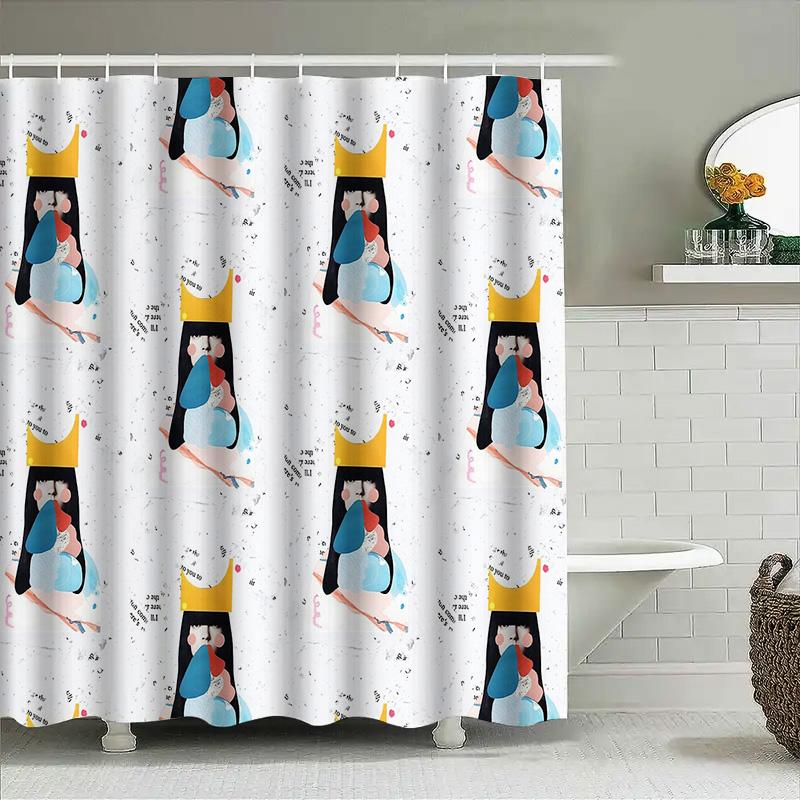 Anime Shower Curtain Japanese Otaku Decor Washable Bathroom Curtain Home Decor Backdrop Artistic Pattern Anime Gift