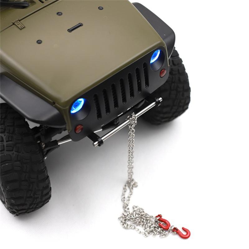 A71Z RC Car Upgrade Adjustable Front And Rear Bumpers Kit For 1/10 SCX10 TRX4 LCG RC Car Upgrade Parts Red