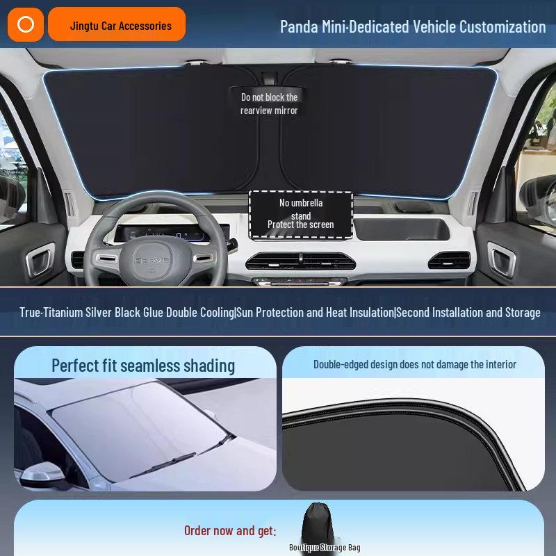 Geely Car Sunshade: Heat-Insulation Windshield Curtain for 25 Models, including Xingyue L, Xingyuan, Xingrui, Emgrand, Boyue L, and Panda MINI.
