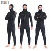 OUZO 7mm Men's One-Piece CR Elastic Wetsuit for Cold-Proof Diving, Surfing, and Winter Swimming.