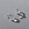 Premium Earrings Transparent Glass Ball Exquisite S925 Silver Needle Stud Earrings Simple Small Fresh Niche Simple Earrings