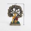 Tree Buddha Statue Showpiece Idol Home Decor Items for Living Room and Gifts Decorative Showpiece - 24 Cm  (Resin, Gold, Blue, Red)