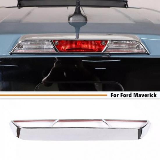 Fit For -2024 Ford Maverick ABS Chrome Rear Roof Brake Light Lamp Cover Trim