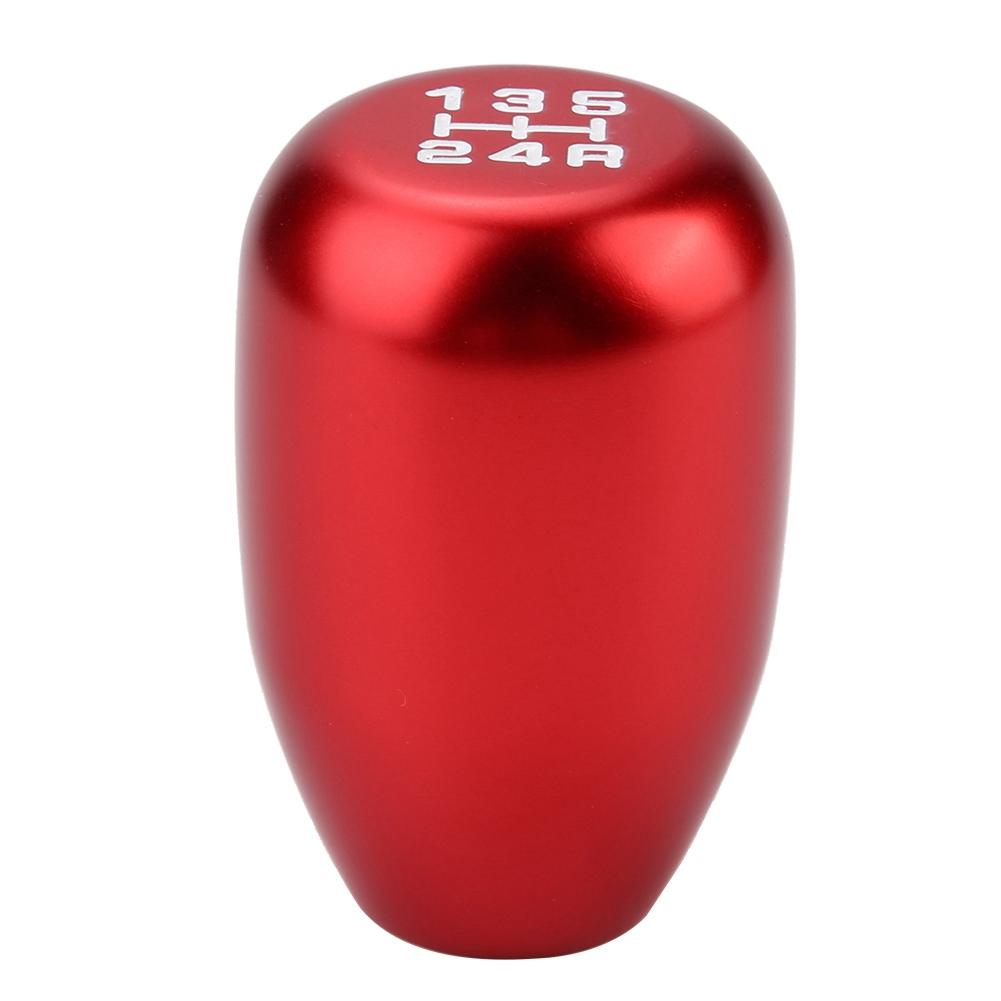 Car 5 Speed Manual Gear Knob Lev Stick with 3 Adapt s 8Celsius10Celsius12mm (Red)