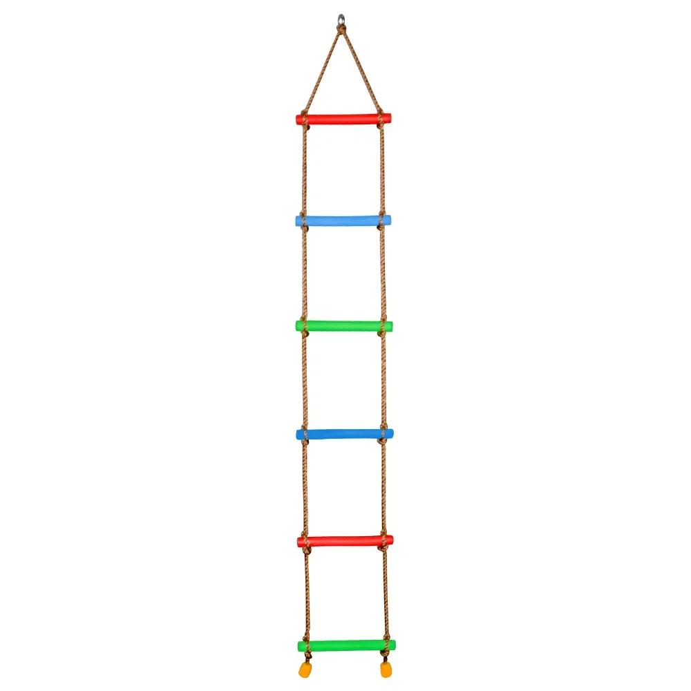 Wooden Children Climbing Rope Ladder Kids Swing Indoor Outdoor Game Toy Backyard Playground Entertainment Games Fitness Games