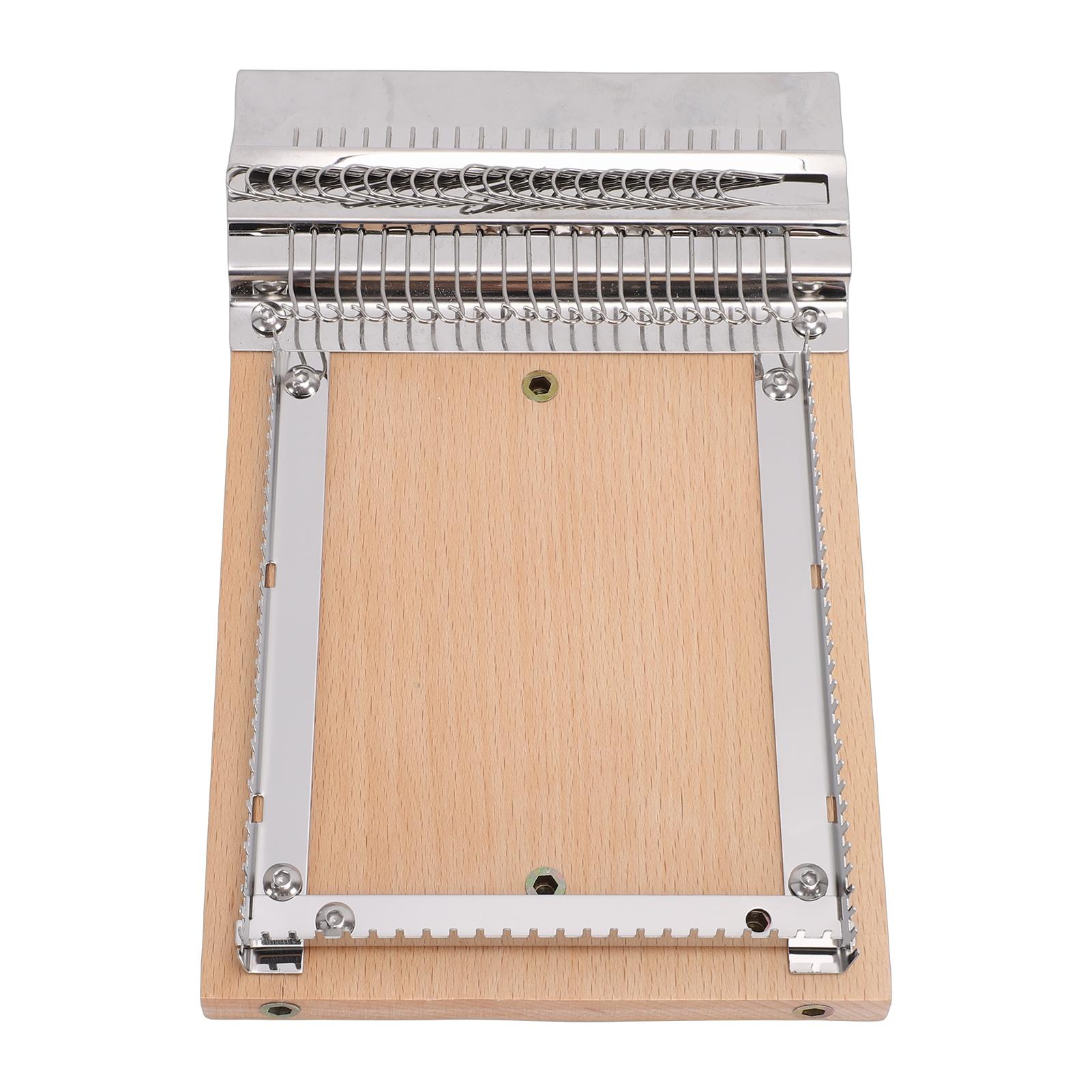 

Small Weaving Machine Stainless Steel Wooden Handmade Knitting Machine Weaving Tool for Clothing Blanket DIY