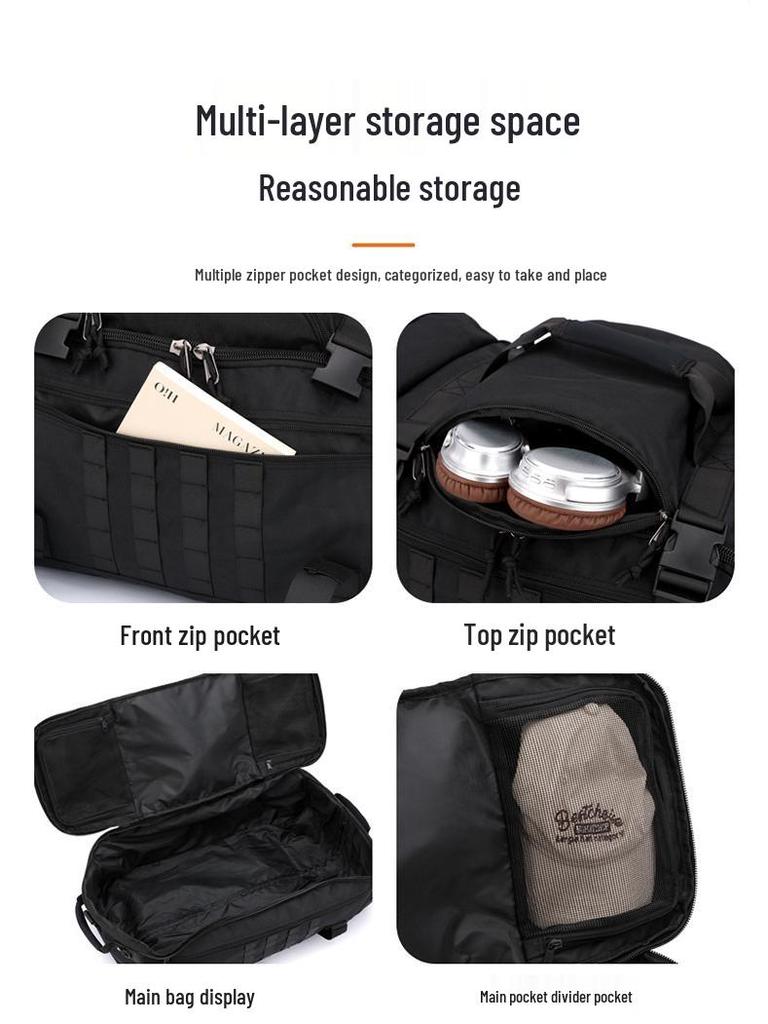Foldable Cross-Border Wheeled Backpack: Multifunctional Travel & Sports Bag for Men and Women
