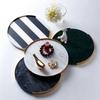 Nordic Golden Cosmetics Jewelry Storage Tray Storage Round Desktop Decorations Living Room Decorations Light Luxury Marble Tray