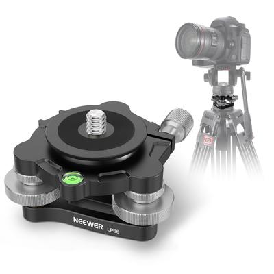 Neewer LP66 Stativ-Nivellierbasis für Stativ-Schwenkneiger-Schraube und Kamera-Wasserwaage, kompatibel mit universellen DSLR und Camcordern, maximale Traglast 15 kg