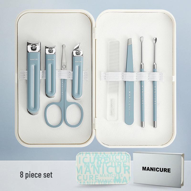 Stainless Steel Anti-Splash Nail Clipper Set: Trimming Scissors & Manicure Tools