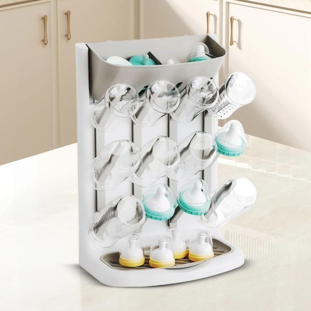 New Plastic Baby Bottle Drying Rack | Multi-Layer Desktop Stand For Nipples, Cups & Bottles
