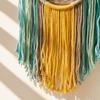 Yellow Macrame Wall Hanging 11.81x 23.62in Boho Tapestry Wall Art  for Apartment