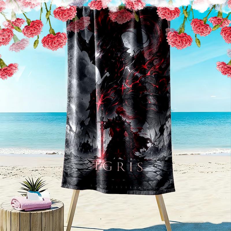 Solo leveling Igris Print Beach Towel, Large Soft Quick Dry Towel for Beach Camping Swimming