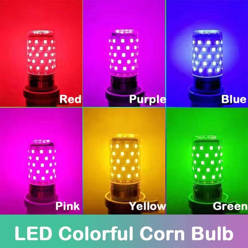 E27 Led Colorful Corn Bulb Lampada Ac220v Light 12w No Flash 2835 SMD 270/beam Super High-power Christmas Party Night Decorative