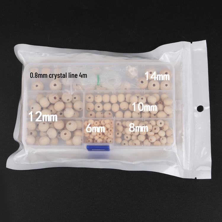 Natural Beech Wood Beads: 6-14mm Round Wooden Beads for Jewelry Making