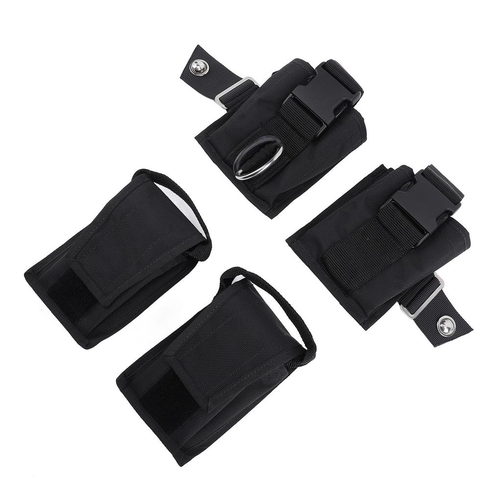 2PCS Scuba Weight Pocket with Quick Release Buckle Nylon Diver Weight Belt Bag Pouch for BCD Diving