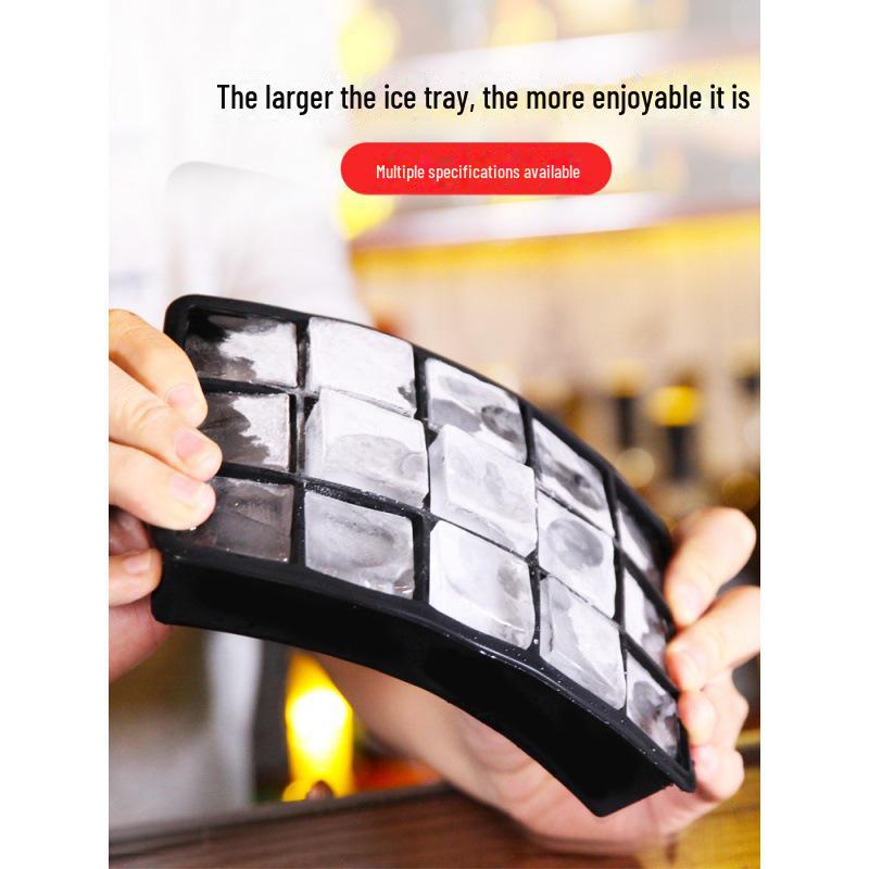 Eiswürfelform aus Silikon: 4 Quadrate, 4 Kugeln, 6 Quadrate, 6 Kugeln, 15 Gitter – leicht zu entformen, lebensmittelecht, weiches Silikon mit Deckel