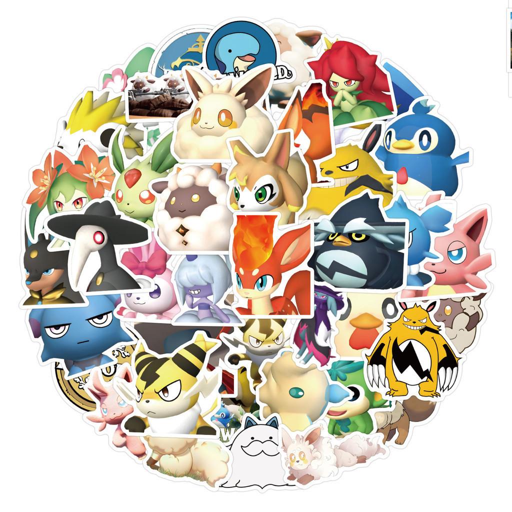 Palworld Cartoon Fantasy Creature Paru Game Stickers Cute Style Waterproof