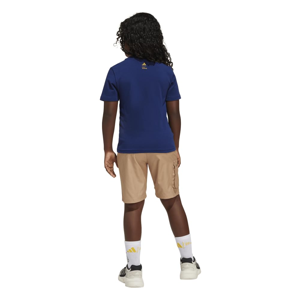 Adidas Disney Mickey Mouse Set for Dark Warm Yellow J140 T-shirt Kids, KRG47, Top Blue/Crew Yellow, Bottom Sandstone/Crew (JD4548)