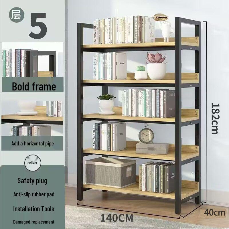 Multilayer Floor Standing Bookshelf and Storage Rack