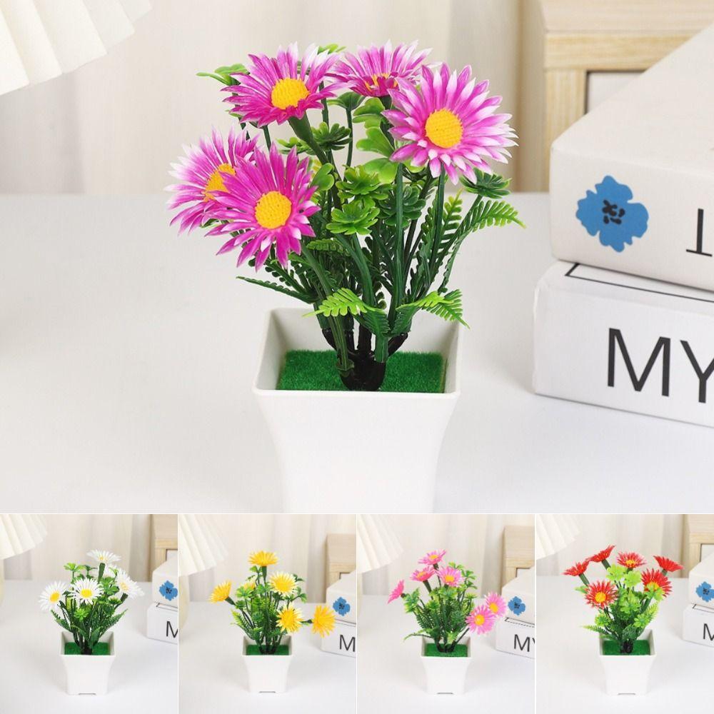 Umělá rostlina bonsai sedmikrásky plastové bonsaje mini umělé sedmikrásky zahradní
