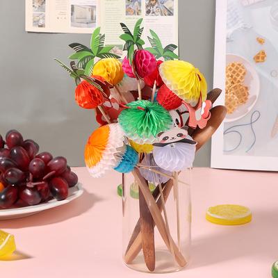 50 stuks Diverse Versiering Papieren Paraplu Cocktail Parasols Drank Fruit Taart Topper Decoratie Verjaardagsfeestje DIY Huisbenodigdheden