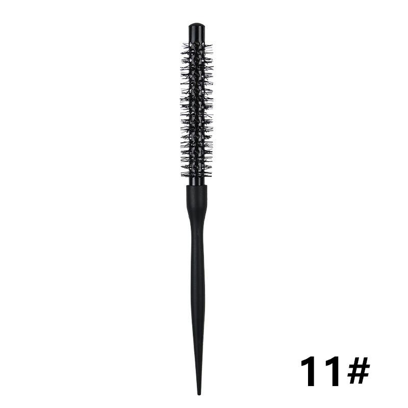 1PC Czarny okrągły grzebień do włosów szczotka do stylizacji włosów grzebień nylonowy cylinder grzebień do kręconych włosów aluminiowa rura narzędzie salonowe