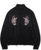 NOT4NERD Devil Gebreide Rits Hoodie - Zwart