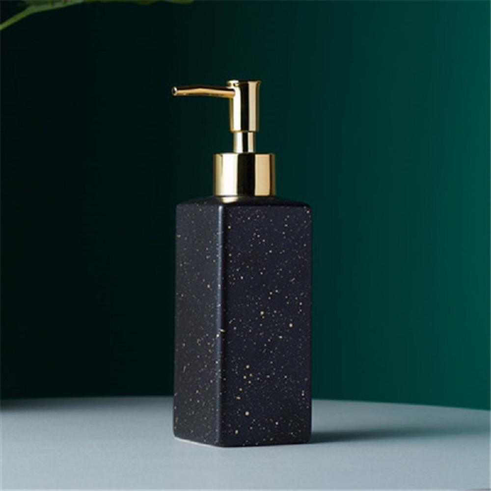 300ml Luxury Marble Glass Soap Dispenser Pump Bottle Square Refillable Shampoo Bottles Nordic Shower Gel Empty Bottles