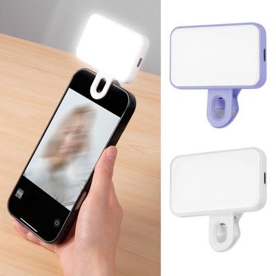 LED Fill Light with Clip Rechargeable Adjustable Brightness Phone Tablet Laptop Computer Selfie Video Meeting Photography Fill Lamp