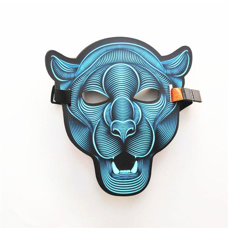 Premium Quality Sound Activated Led Mask For Halloween Dance Rave Edm Events