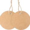Round Kraft Paper Tags - Blank Halloween, Christmas, Thanksgiving Cards In Black & White for Handmade Labels