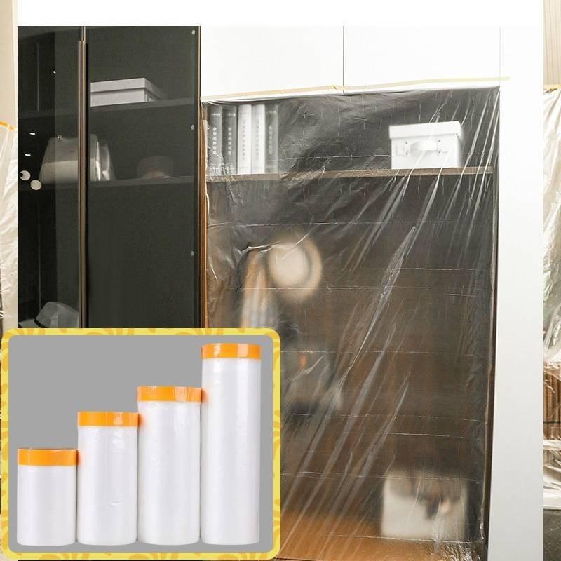 High Adhesive Dust Protection Film Thickened Plastic Cover For Home Renovation And Furniture