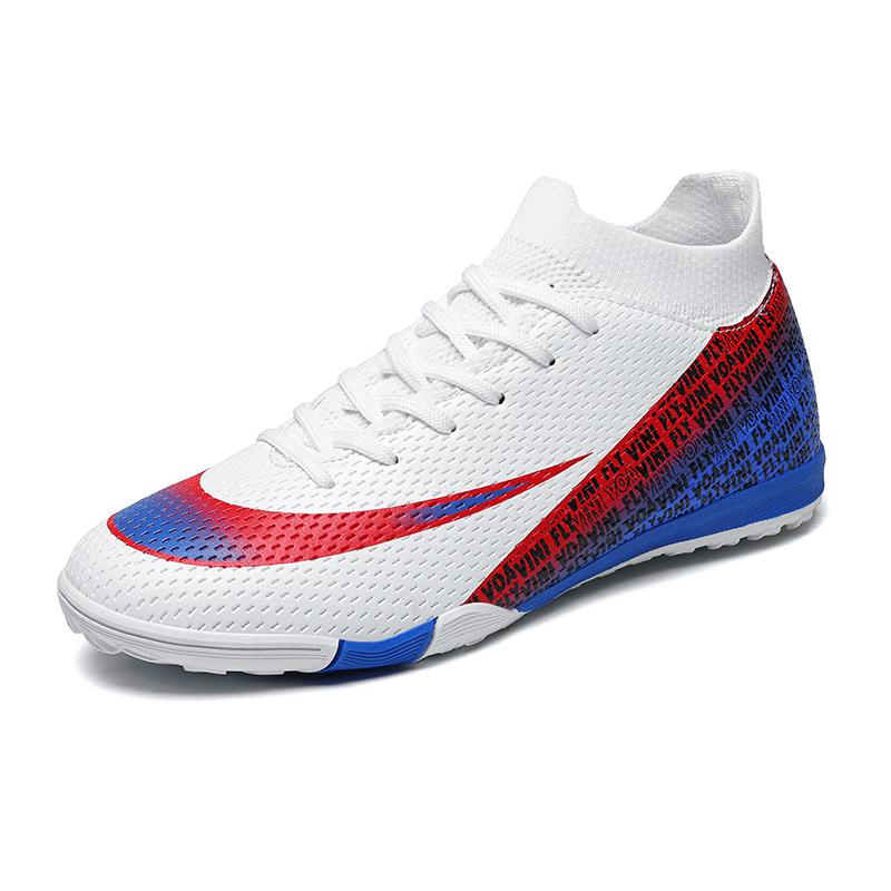 Youth Football Shoes  New Anti Slip Lace Up Grass Wear Resistant Training Ankle Boots Man Comfort Professional Soccer Shoes